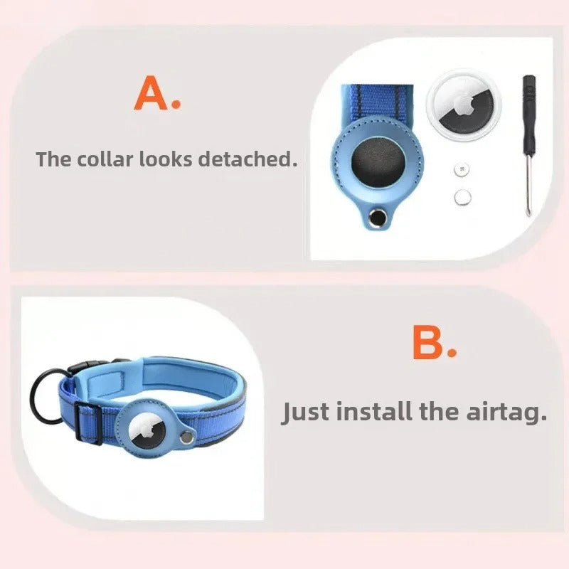 AirTag Adjustable Dog Collar Holder