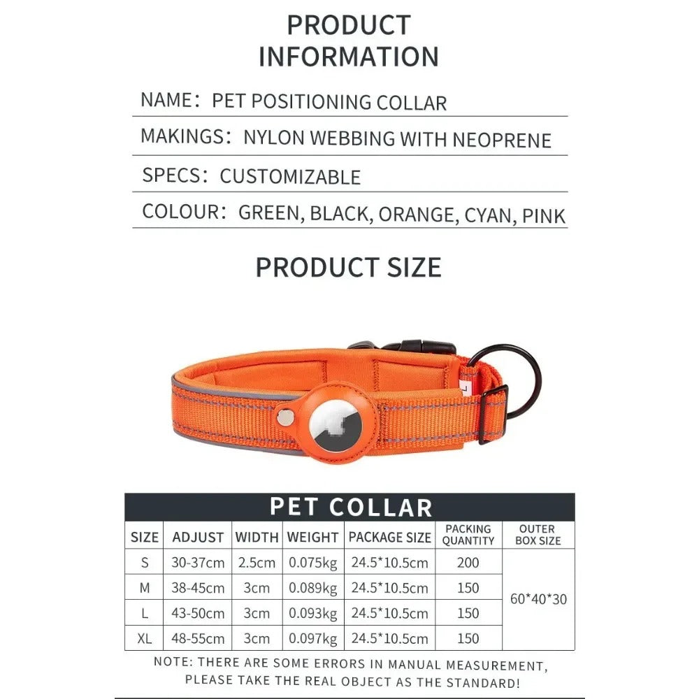 AirTag Adjustable Dog Collar Holder